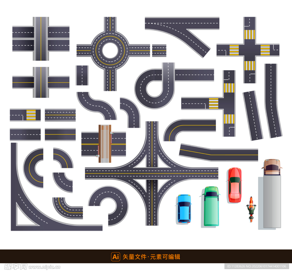 矢量公路标识素材