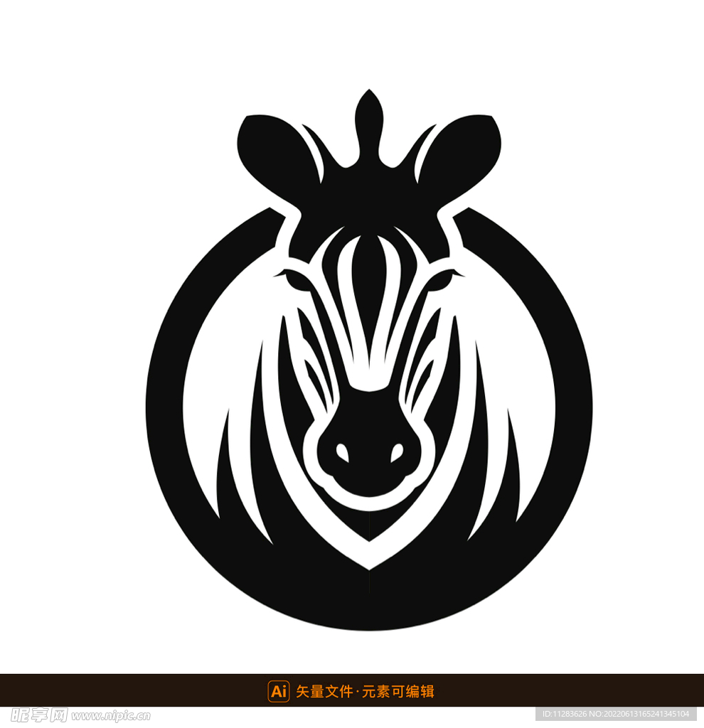 斑马剪影logo