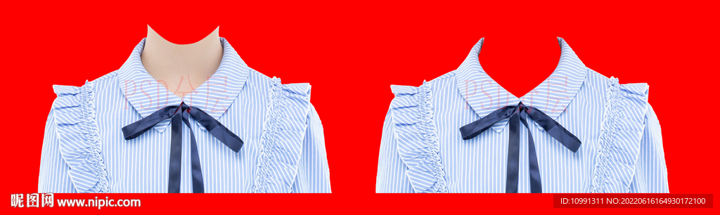 小女孩证件照衣服素材psd