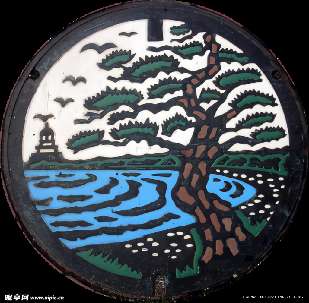 井盖涂鸦