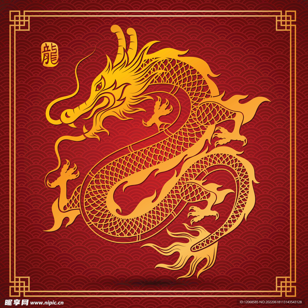 金龙花纹