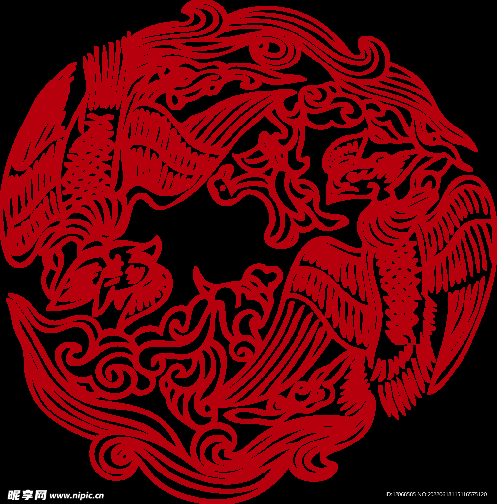 传统凤纹