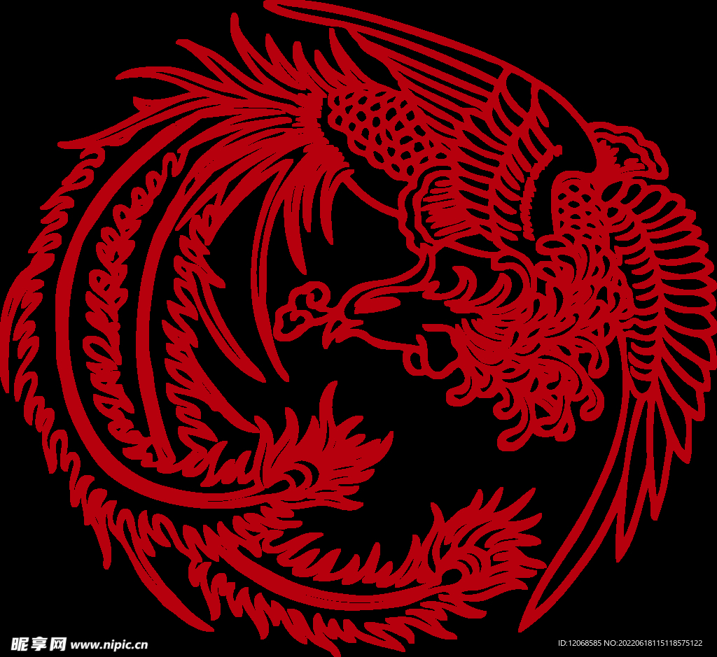 传统凤纹
