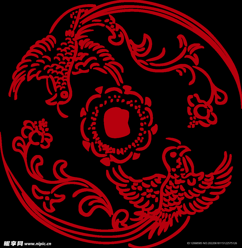 传统凤纹