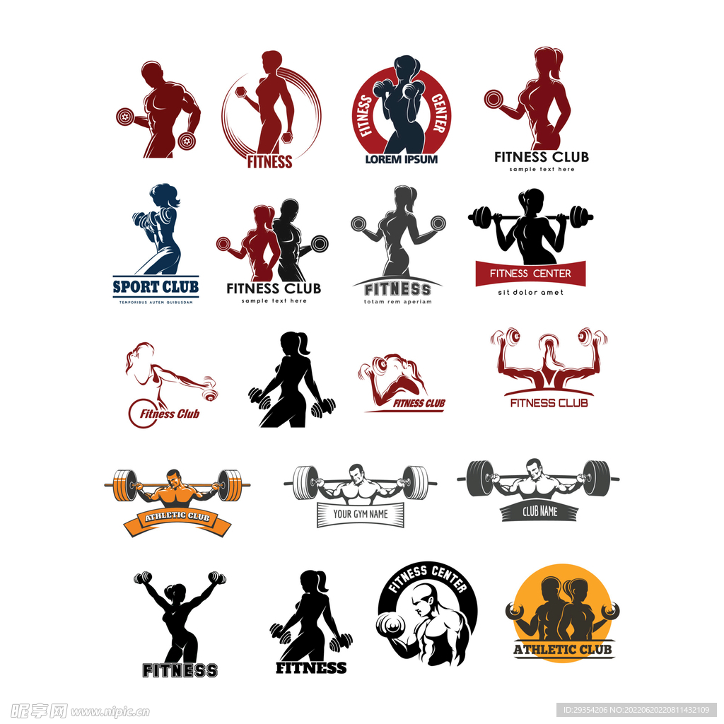 健身房logo设计图片
