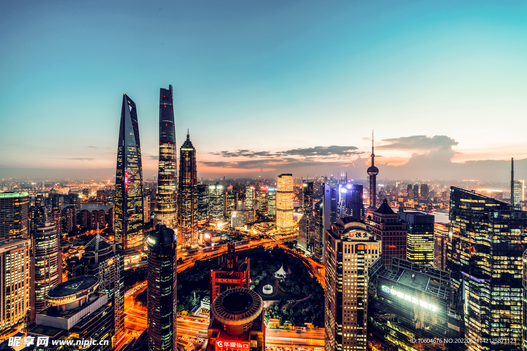 上海城市夜景风貌