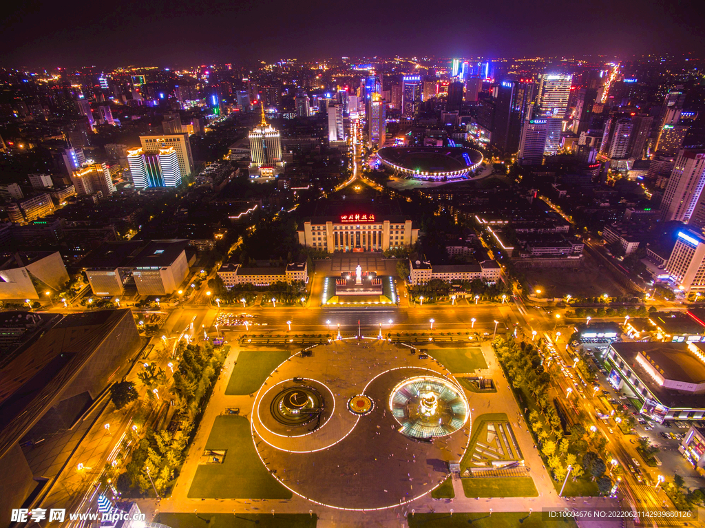 成都天府广场夜景