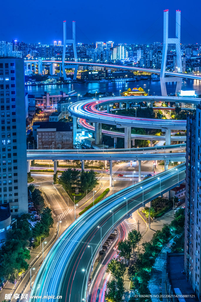 中国上海的夜景