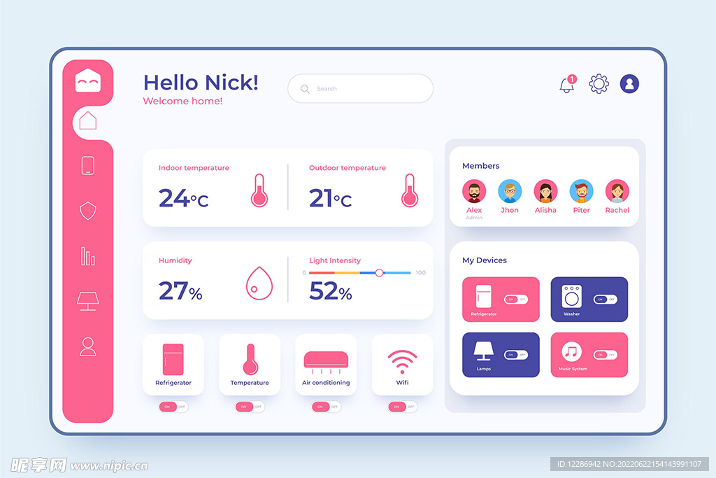 智能家居网页设计
