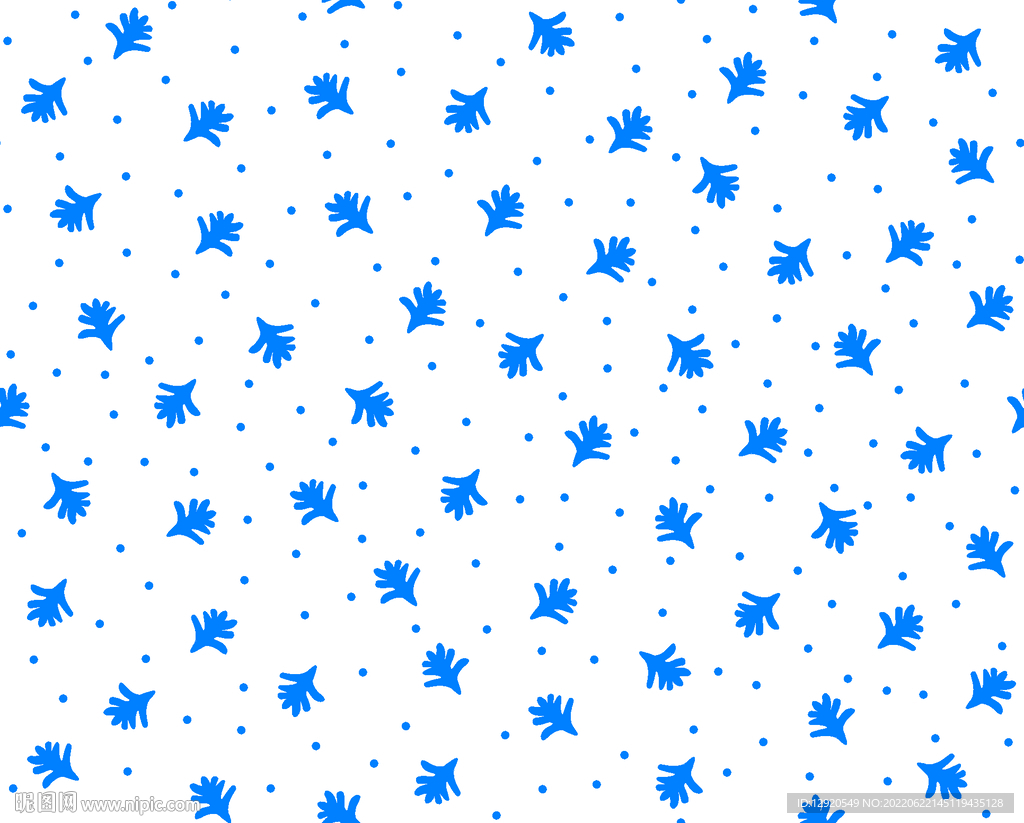 数码印花小叶子几何