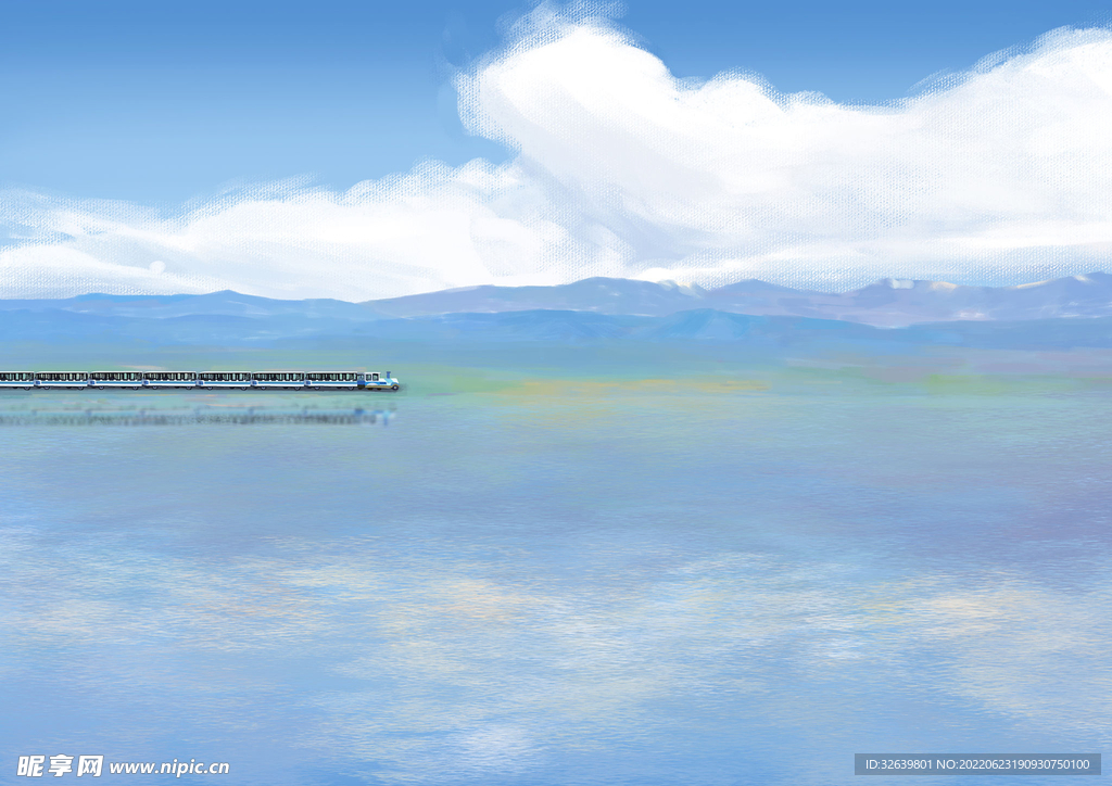 风景插画 