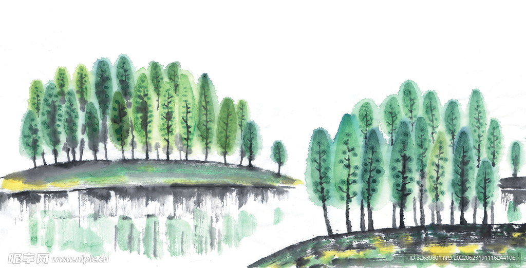 风景插画 
