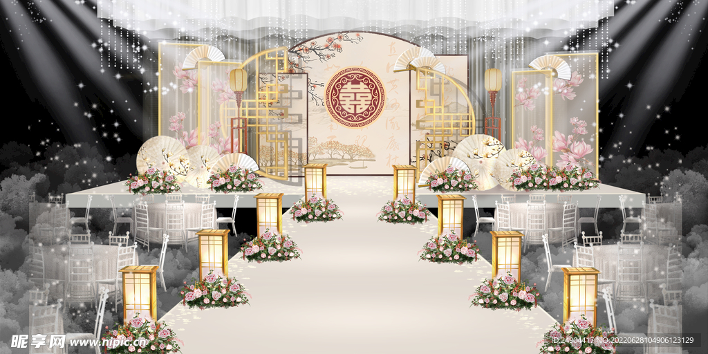 香槟婚礼背景