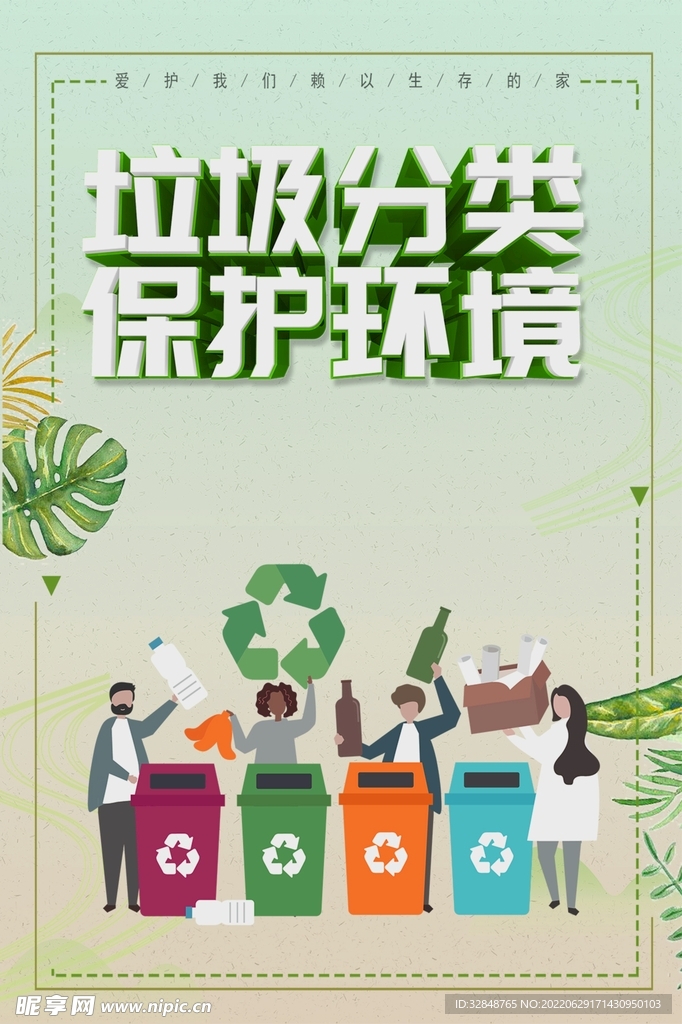 创建文明城市垃圾分类海报