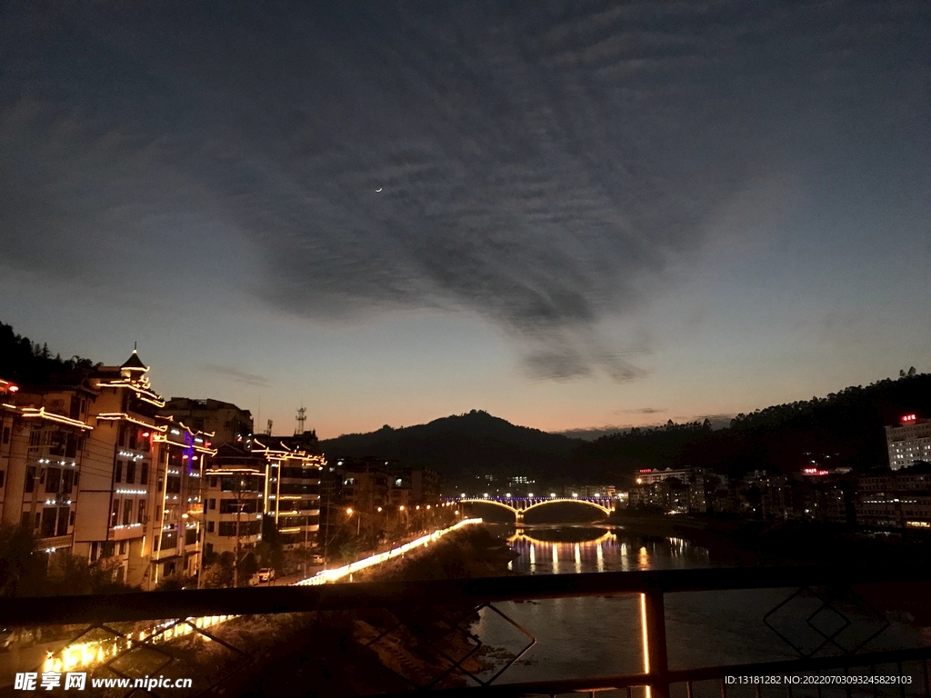 从江县惠民桥夜景