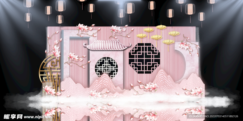 粉色婚礼背景