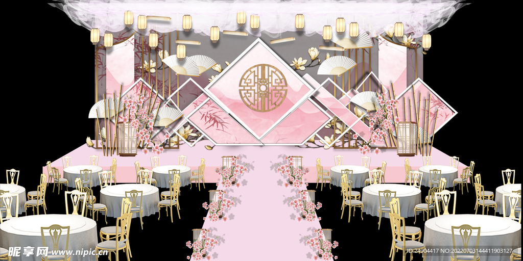 粉色婚礼背景