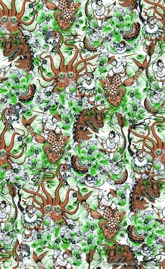 国潮风插画