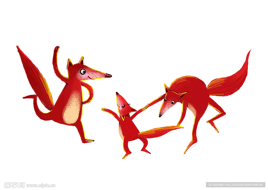 卡通插画  狐狸