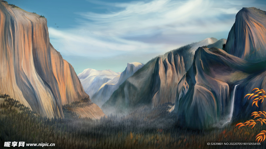  风景插画 
