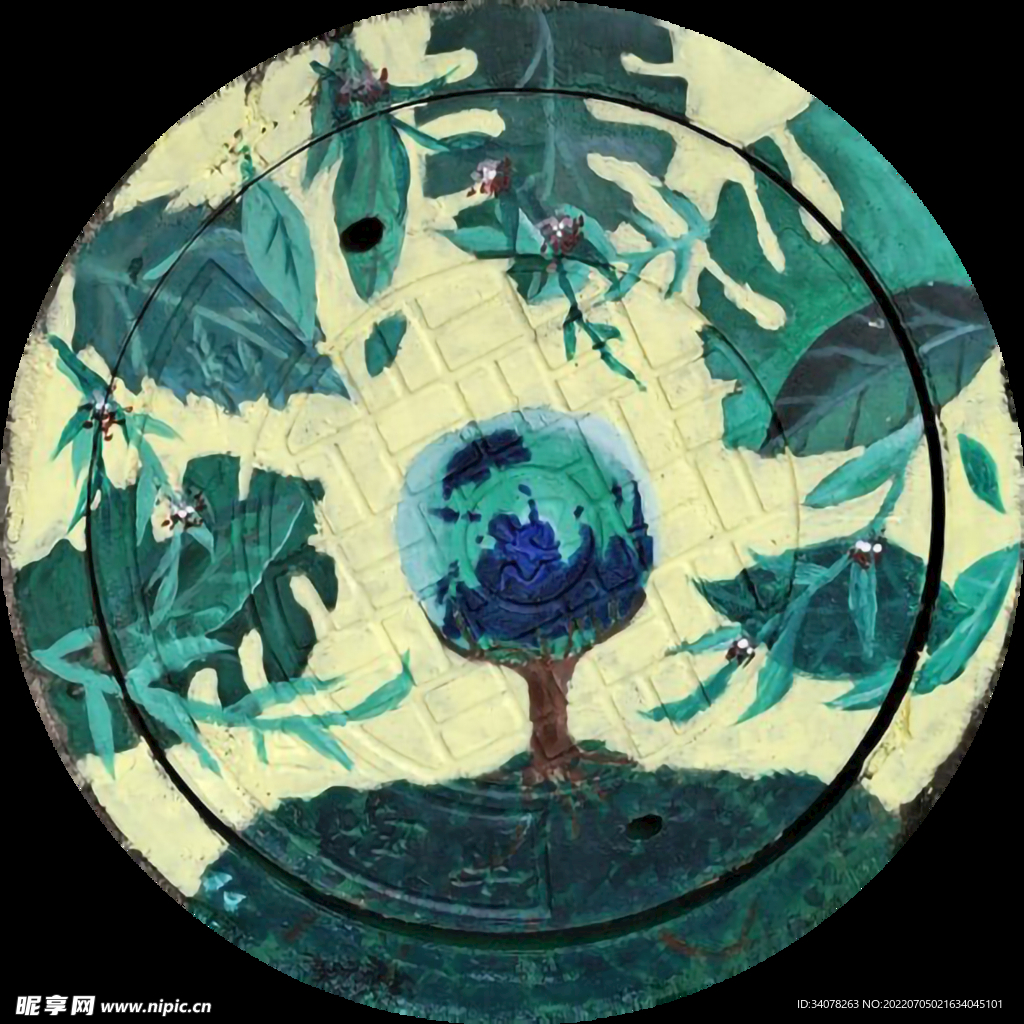 井盖涂鸦