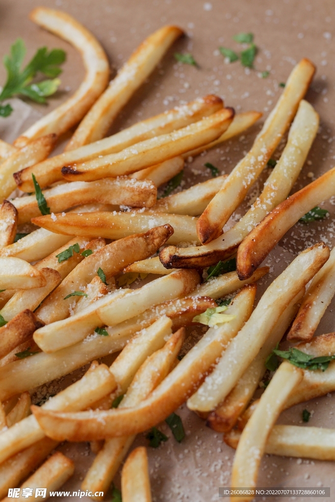 薯条近距离摄影