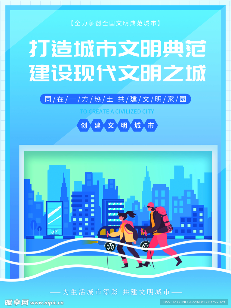 创建文明城市海报