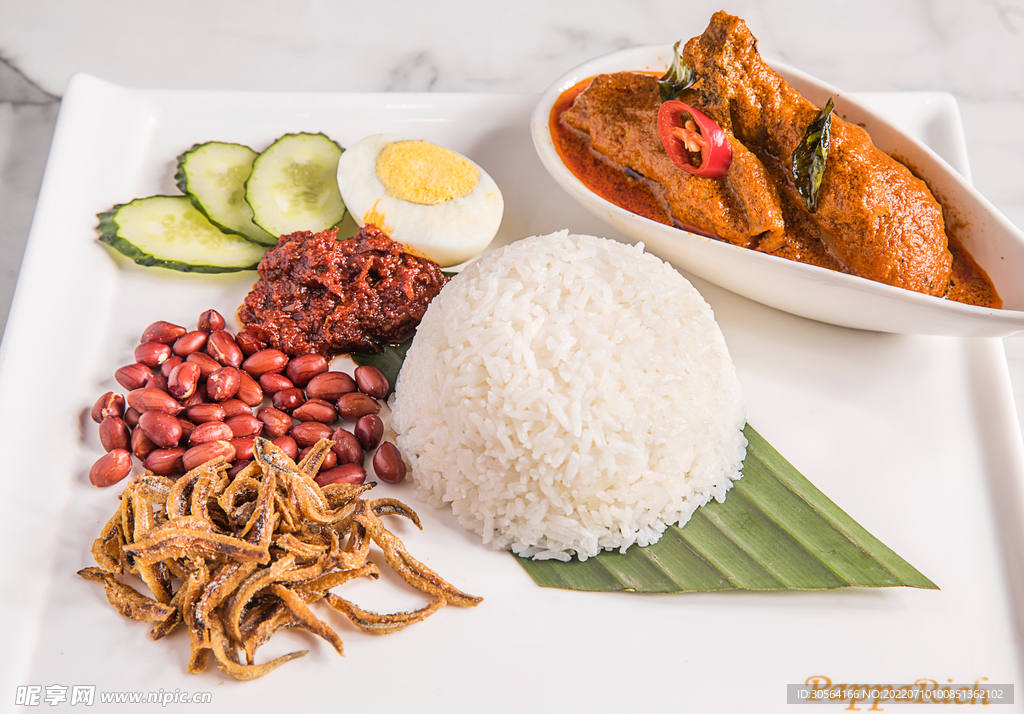 鸡腿套餐饭美食