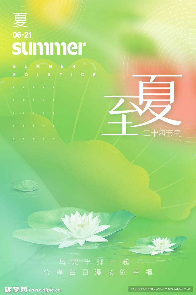 二十四节气夏至海报