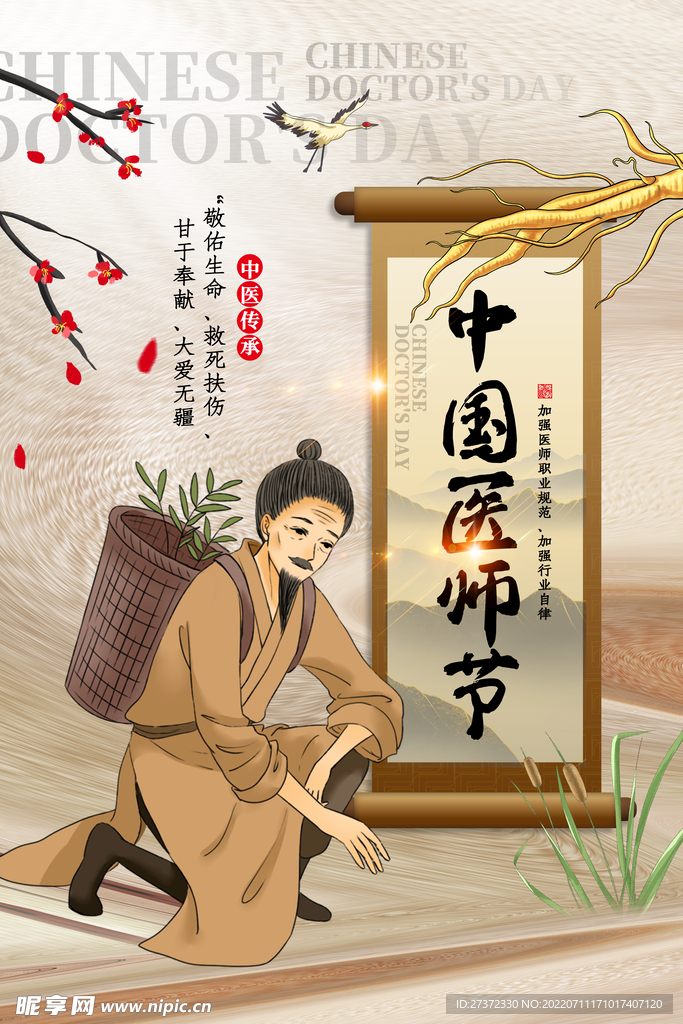 中国医师节海报