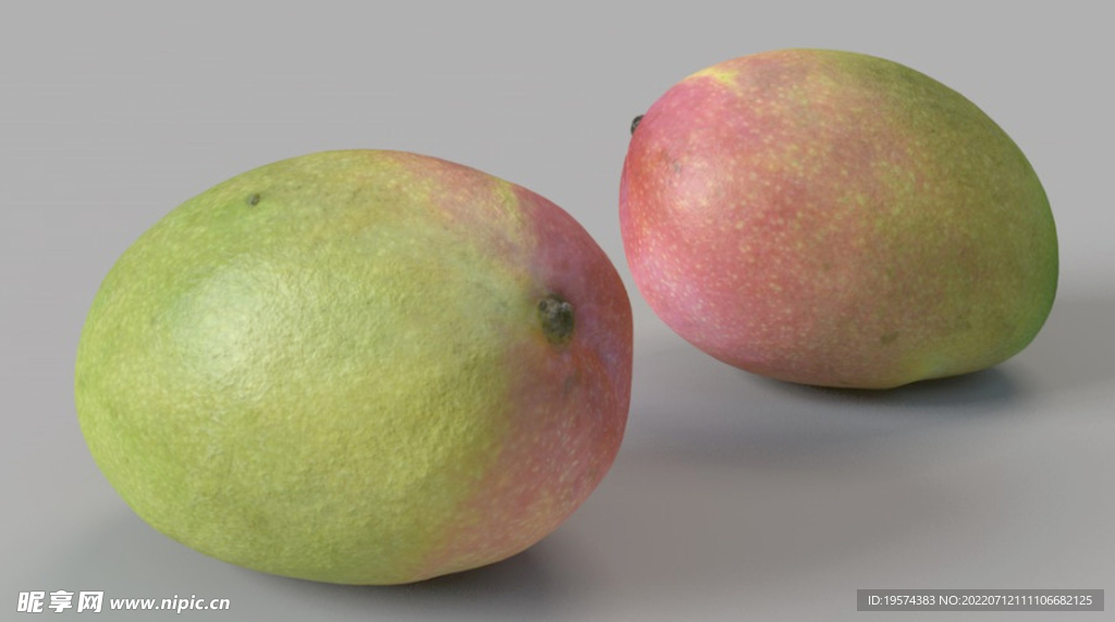 C4D模型芒果
