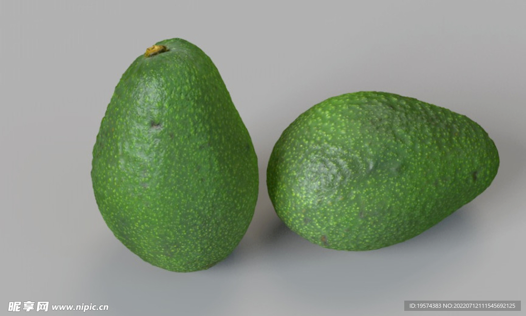 C4D模型牛油果 
