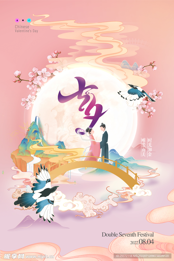 国潮中国风七夕创意海报
