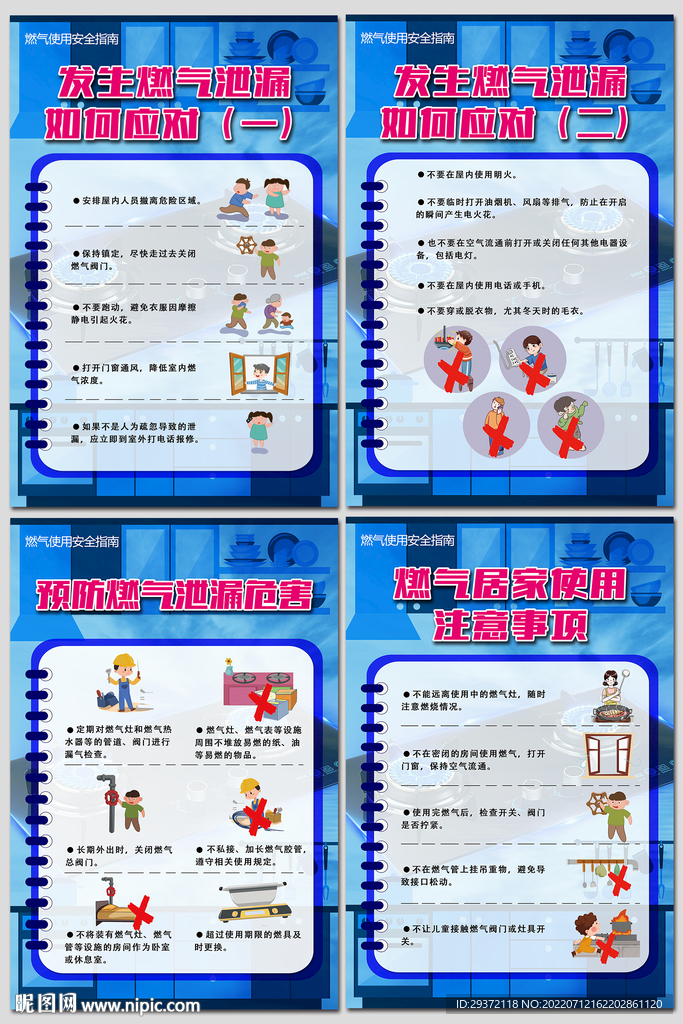 燃气泄漏相关科普知识海报