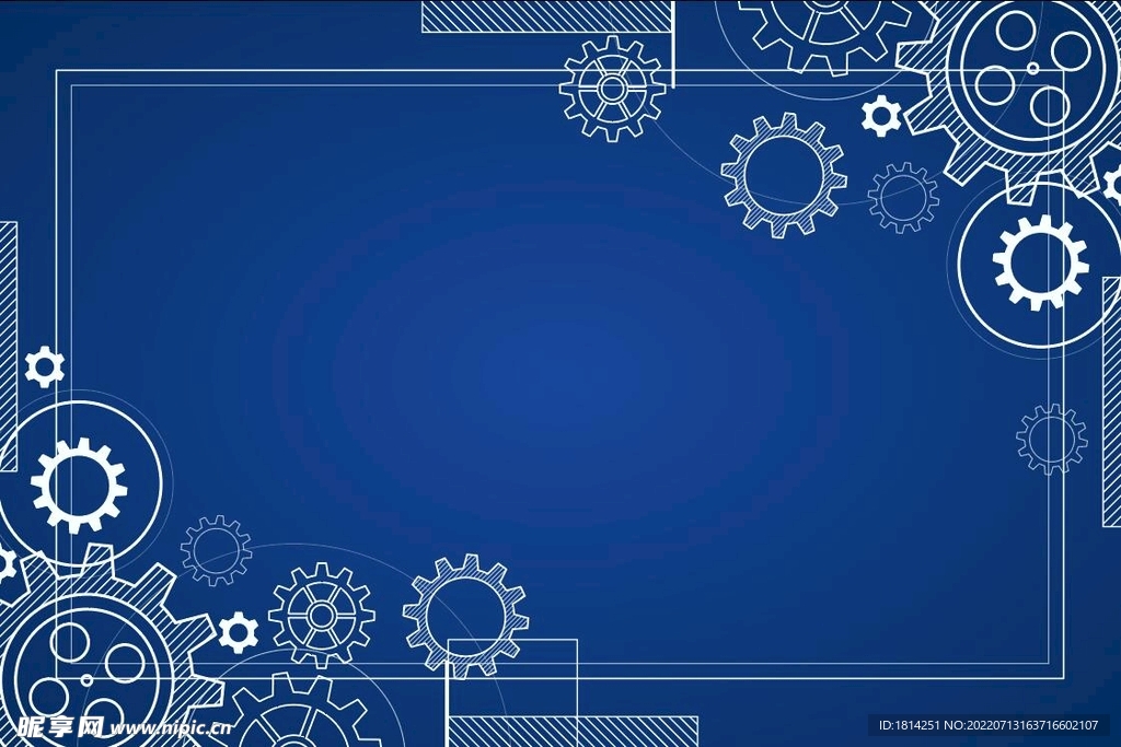 蓝色齿轮背景