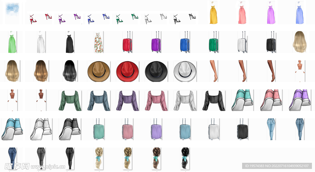 服饰素材插画