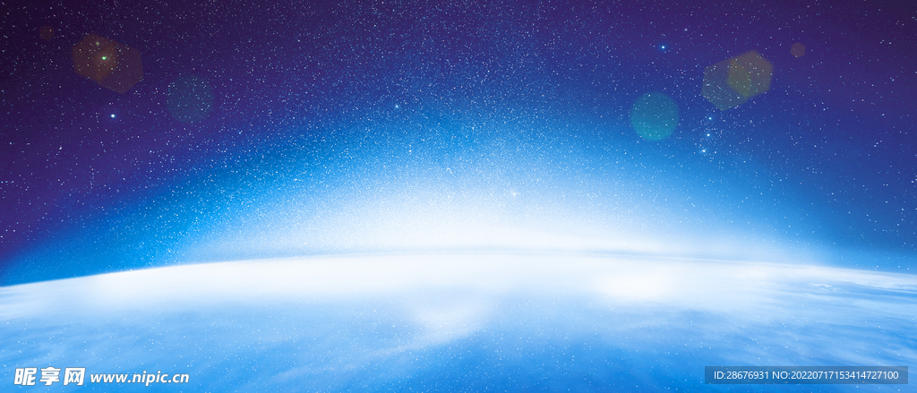 蓝色梦幻星空背景