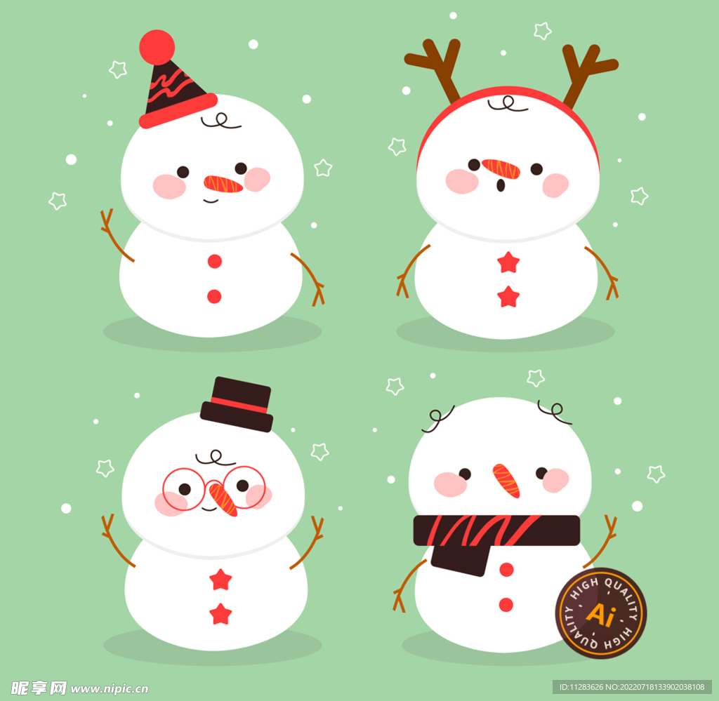 卡通雪人