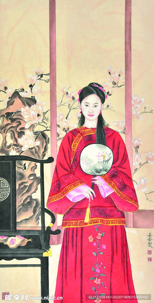 执扇仕女