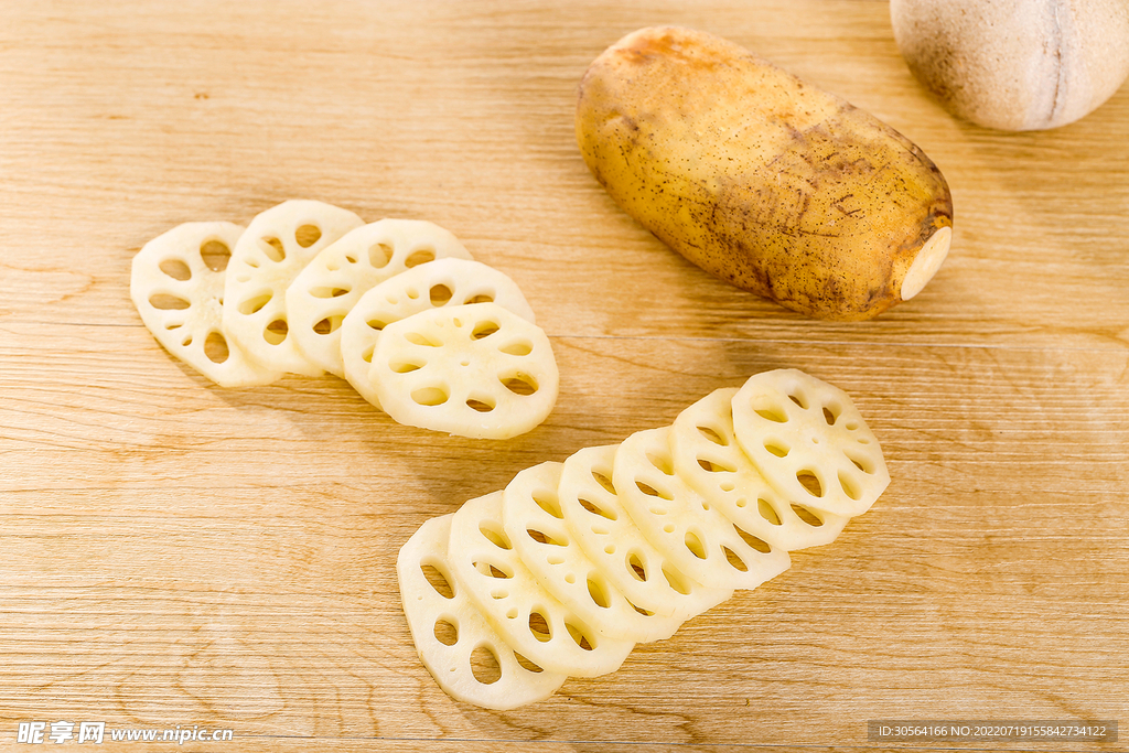 切片莲藕美食食材