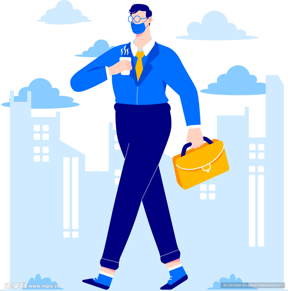 返回工作概念图