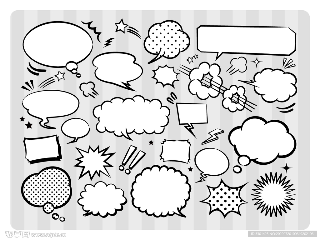 漫画语言气泡 
