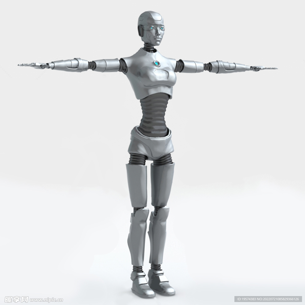 C4D模型女性机器人