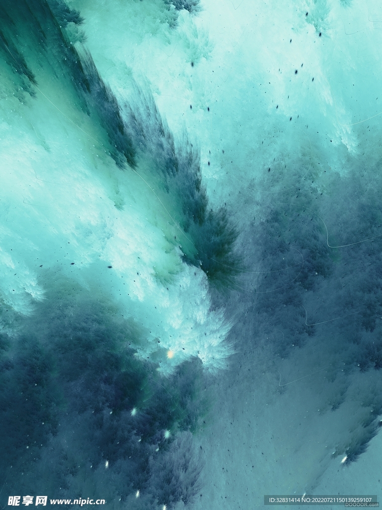 浓郁云涌数字艺术画