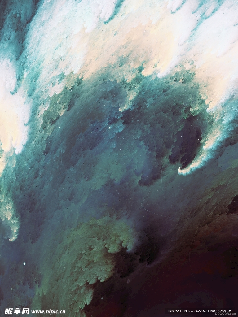 浓郁云涌数字艺术画