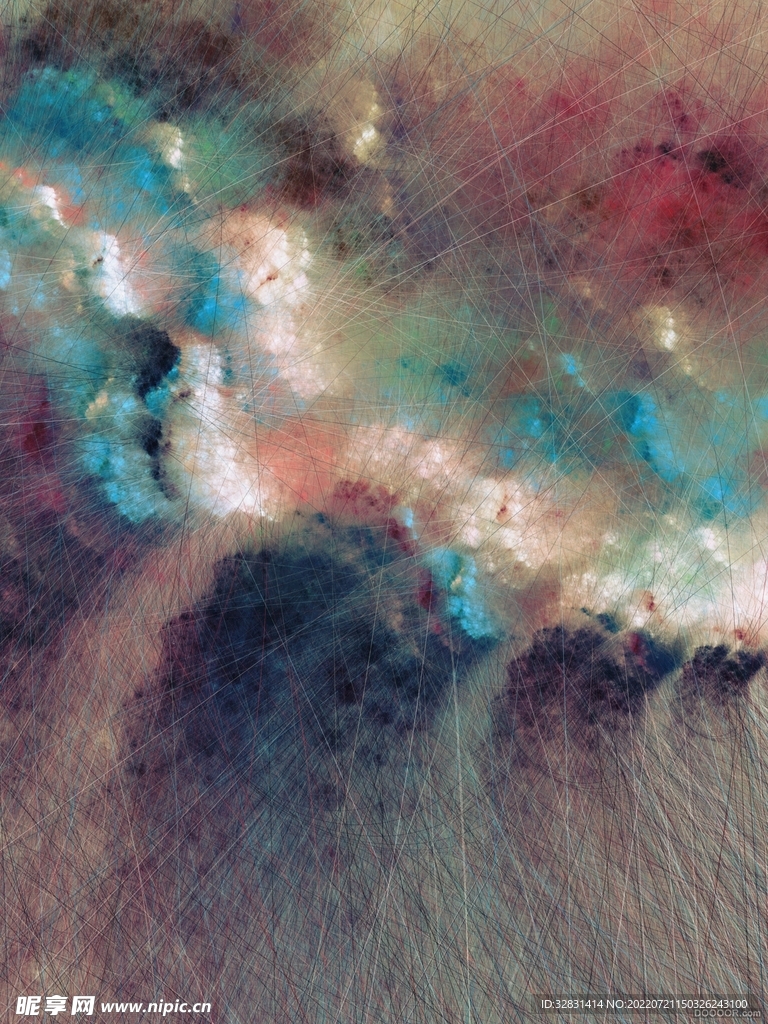 浓郁云涌数字艺术画