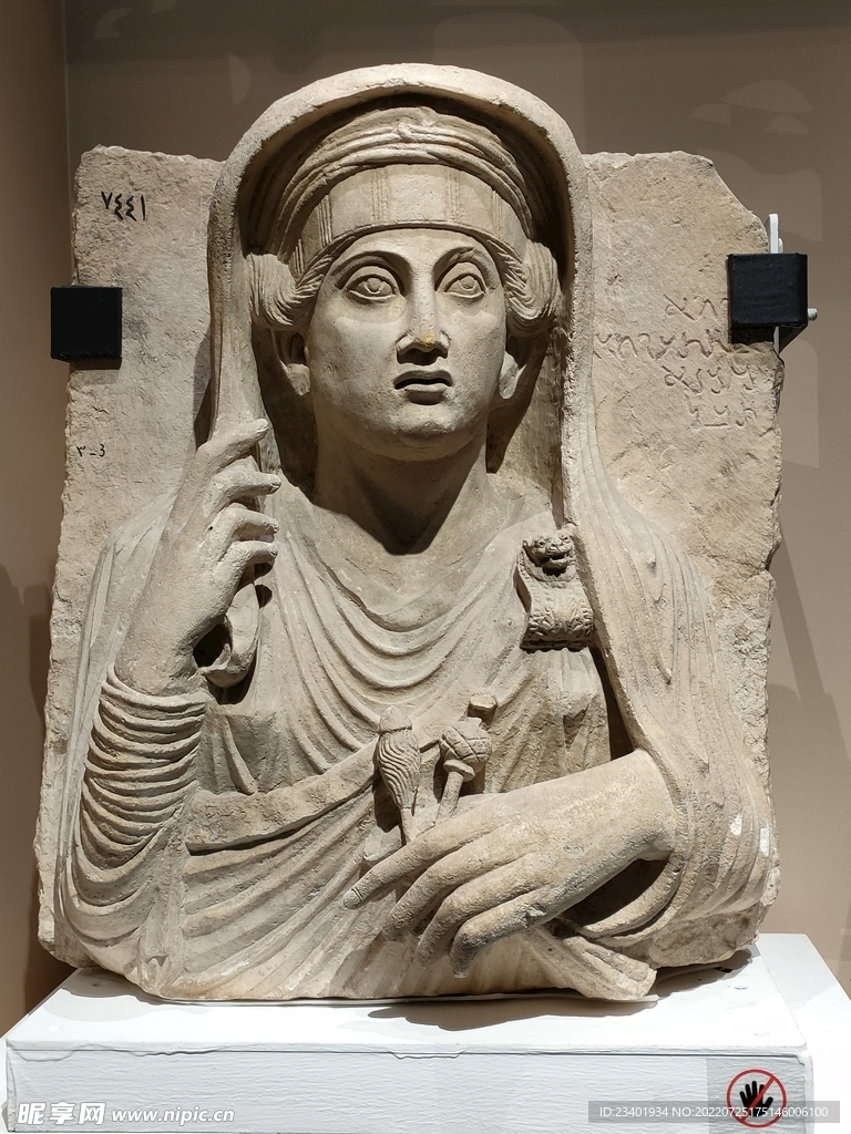 石灰石墓葬雕像叙利亚文物精品展