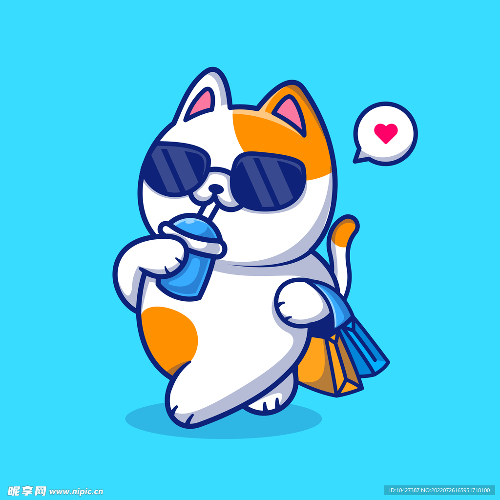可爱卡通猫