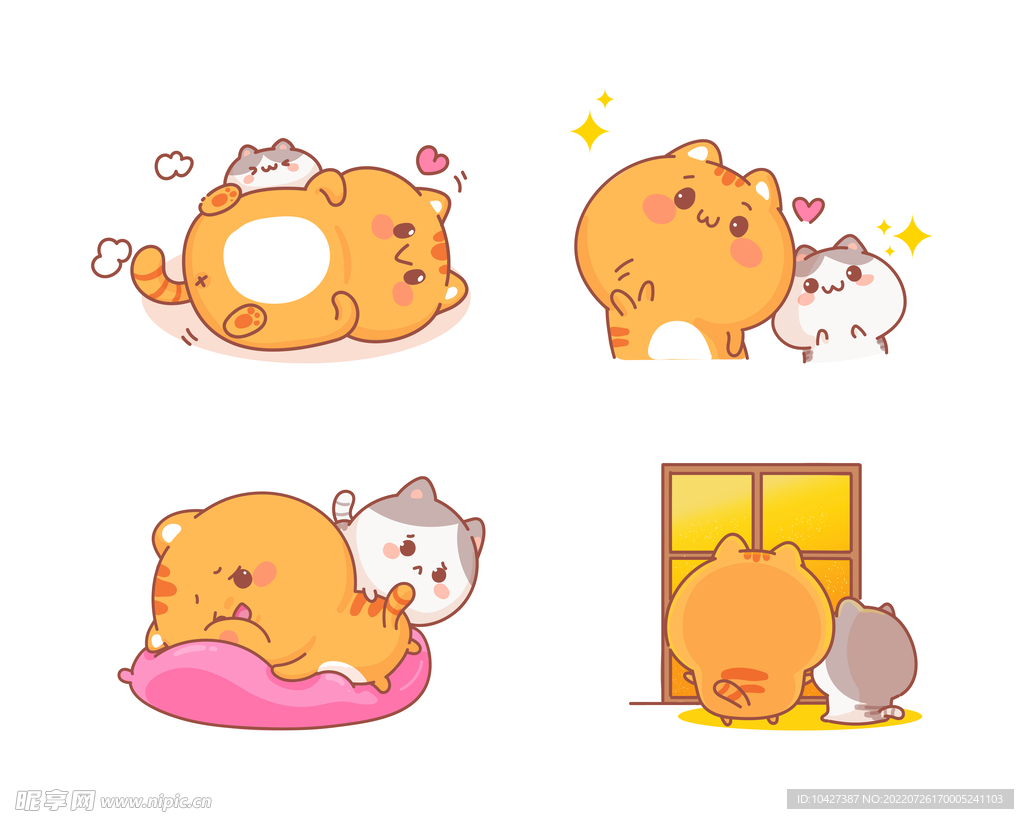 可爱卡通猫