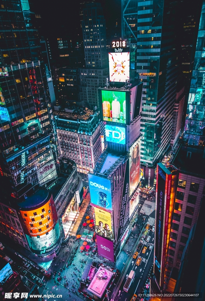 闹市区俯视摄影